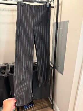 Love Tree Black Pinstripe Boot Cut Pants